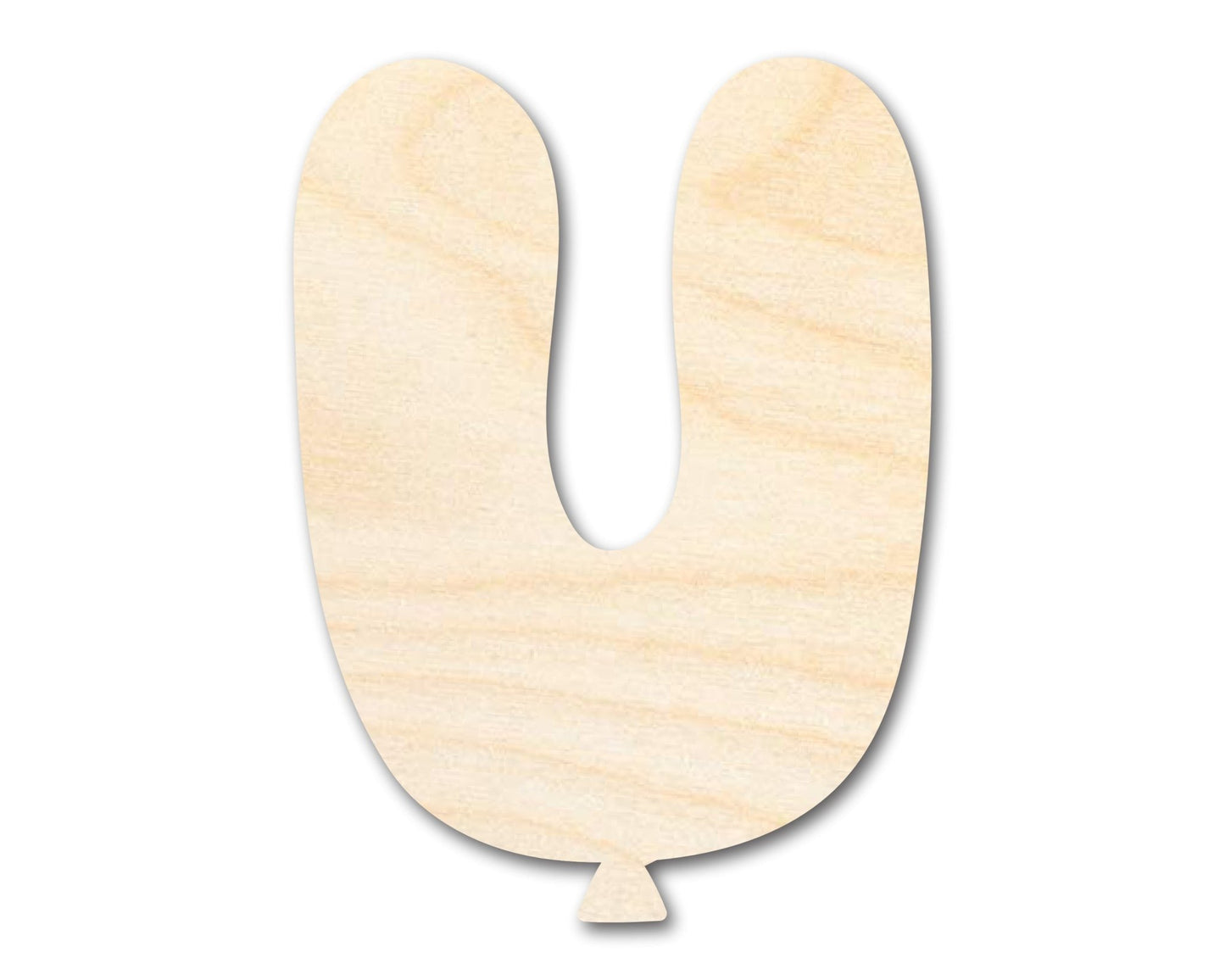 Unfinished Wood Balloon Letter U Shape | DIY Craft Cutout | up to 46" DIY - NameSigns.com