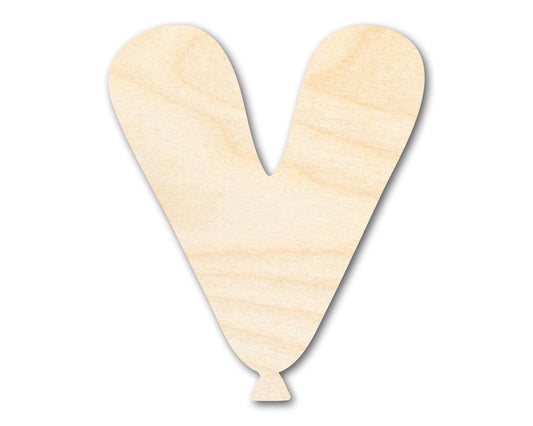 Unfinished Wood Balloon Letter V Shape | DIY Craft Cutout | up to 46" DIY - NameSigns.com