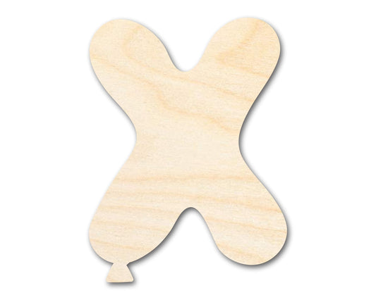 Unfinished Wood Balloon Letter X Shape | DIY Craft Cutout | up to 46" DIY - NameSigns.com