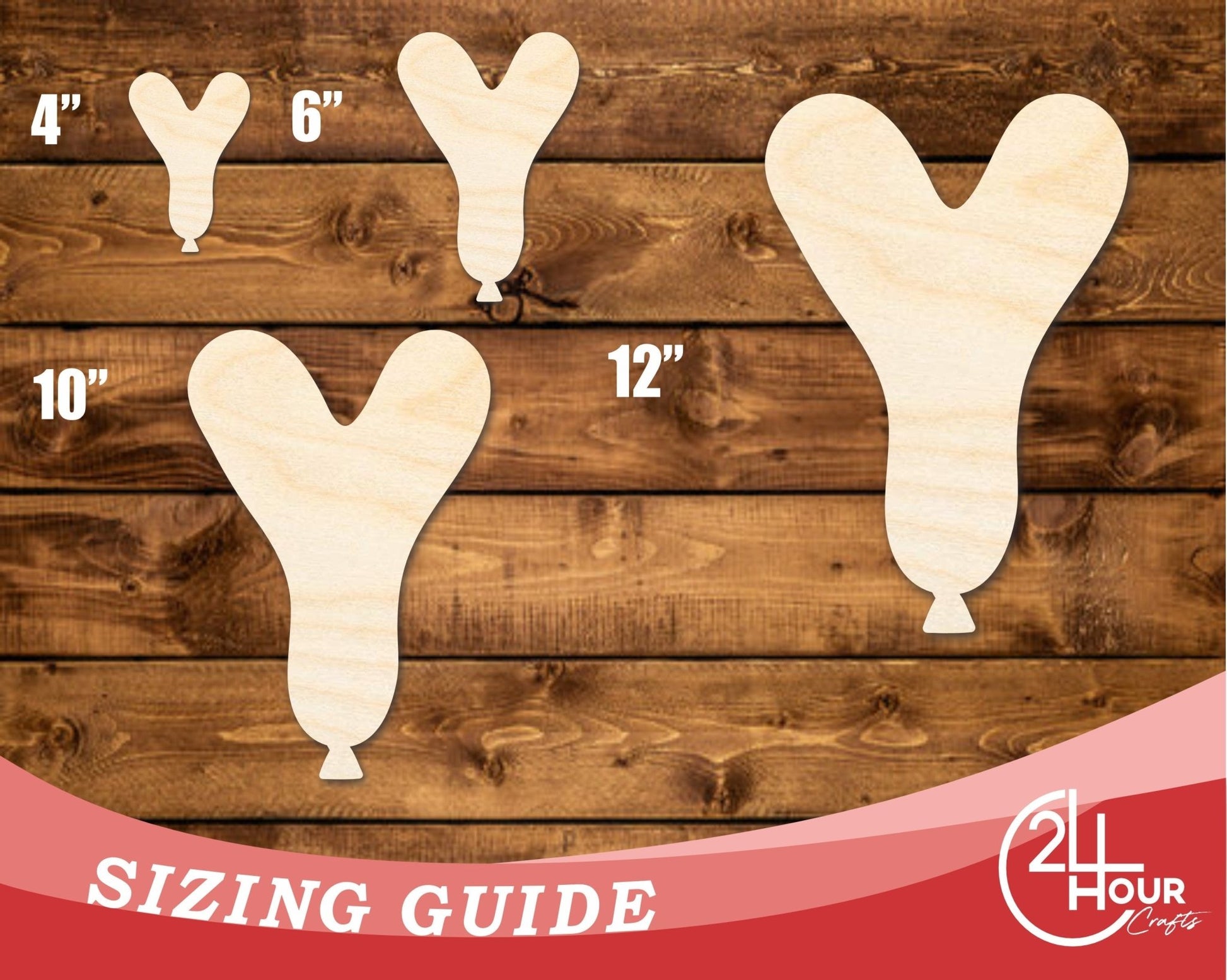 Unfinished Wood Balloon Letter Y Shape | DIY Craft Cutout | up to 46" DIY - NameSigns.com