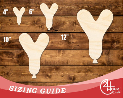 Unfinished Wood Balloon Letter Y Shape | DIY Craft Cutout | up to 46" DIY - NameSigns.com