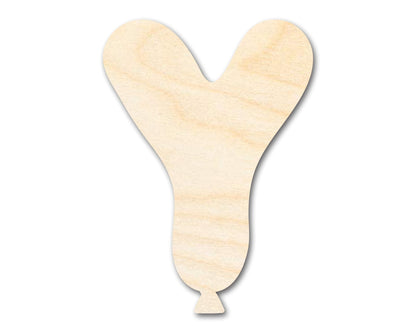 Unfinished Wood Balloon Letter Y Shape | DIY Craft Cutout | up to 46" DIY - NameSigns.com