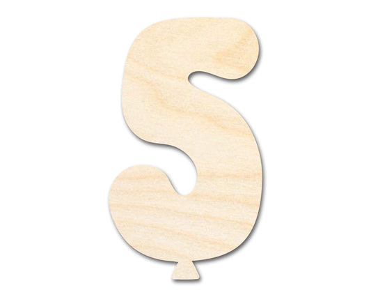 Unfinished Wood Balloon Number 5 Shape | DIY Craft Cutout | up to 46" DIY - NameSigns.com