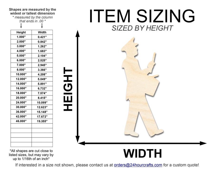Unfinished Wood Band Dummer Player Shape | DIY Craft Cutout | up to 46" DIY - NameSigns.com