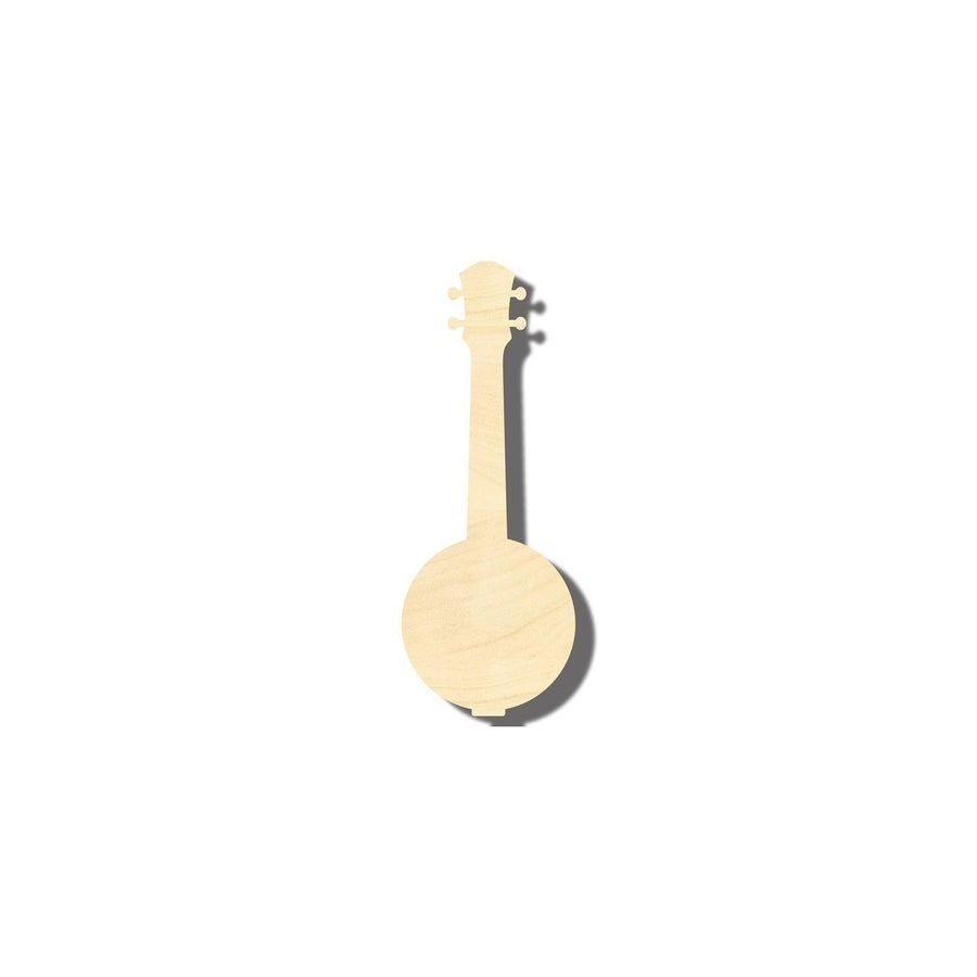 Unfinished Wood Banjo Shape - Craft - Music - up to 46" DIY - NameSigns.com