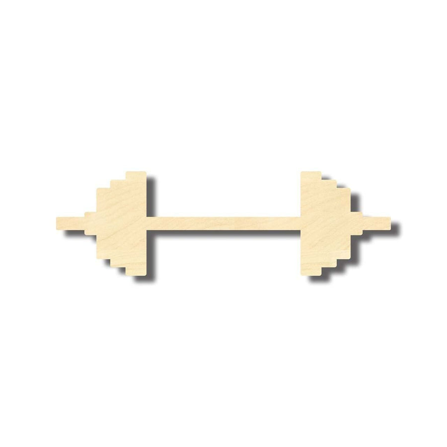 Unfinished Wood Barbell Weights Shape - Craft - Music - up to 46" DIY - NameSigns.com