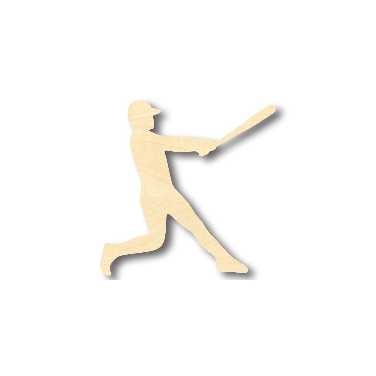 Unfinished Wood Baseball Player Shape - Sports - Kids Room Decor - up to 46" DIY - NameSigns.com
