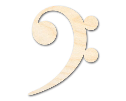 Unfinished Wood Bass Clef Shape - Music - Nursery - Craft - up to 46" DIY - NameSigns.com