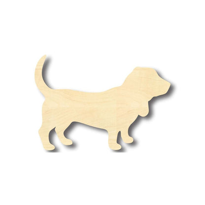 Unfinished Wood Basset Hound Dog Shape - Animal - Pet - Craft - up to 46" DIY - NameSigns.com
