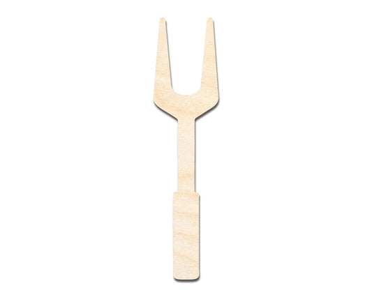 Unfinished Wood BBQ Fork Shape | Craft Cutout | up to 46" DIY - NameSigns.com