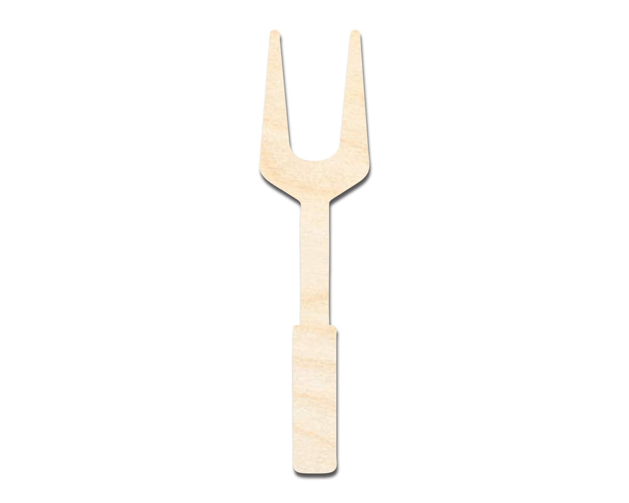Unfinished Wood BBQ Fork Shape | Craft Cutout | up to 46" DIY - NameSigns.com