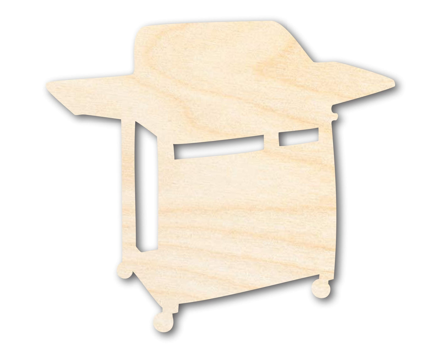Unfinished Wood BBQ Grill Shape - Craft - up to 46" DIY - NameSigns.com
