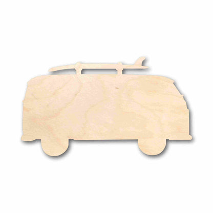 Unfinished Wood Beach Bus Surf Board Silhouette - Craft - up to 46" DIY - NameSigns.com