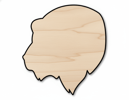 Unfinished Wood Bear Mascot Shape | DIY Craft Cutout | up to 46" DIY - NameSigns.com