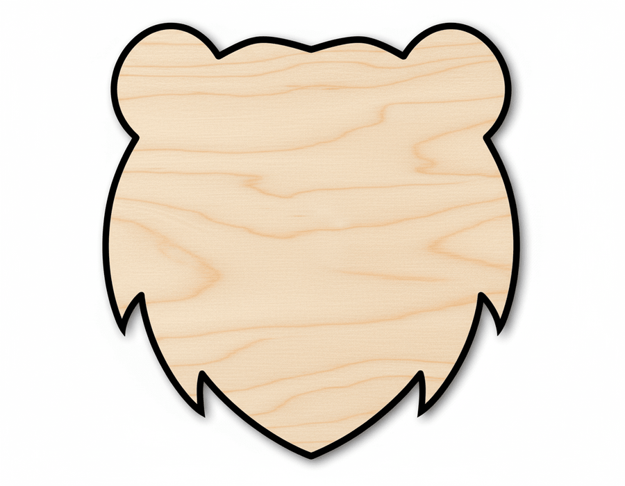Unfinished Wood Bear Mascot Shape | DIY Craft Cutout | up to 46" DIY - NameSigns.com