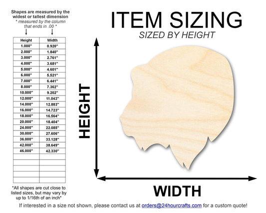 Unfinished Wood Bear Mascot Shape | DIY Craft Cutout | up to 46" DIY - NameSigns.com