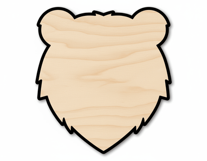 Unfinished Wood Bear Mascot Shape | DIY Craft Cutout | up to 46" DIY - NameSigns.com