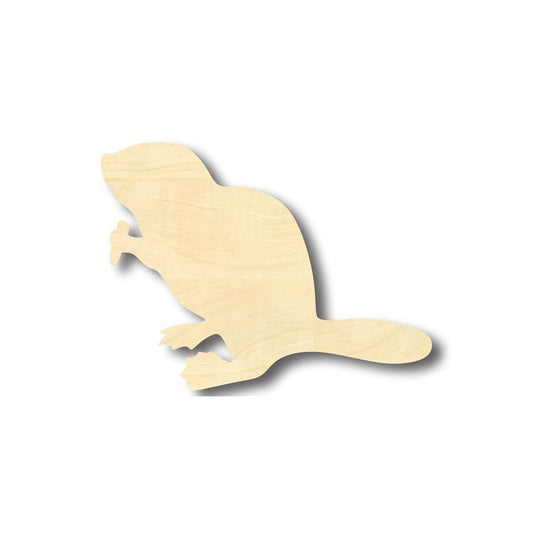Unfinished Wood Beaver Shape - Animal - Craft - up to 46" DIY - NameSigns.com