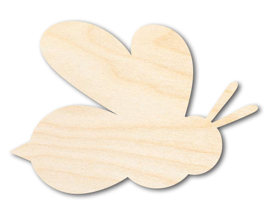 Unfinished Wood Bee Shape | Insect | Animal | Wildlife | Craft Cutout | up to 46" DIY - NameSigns.com
