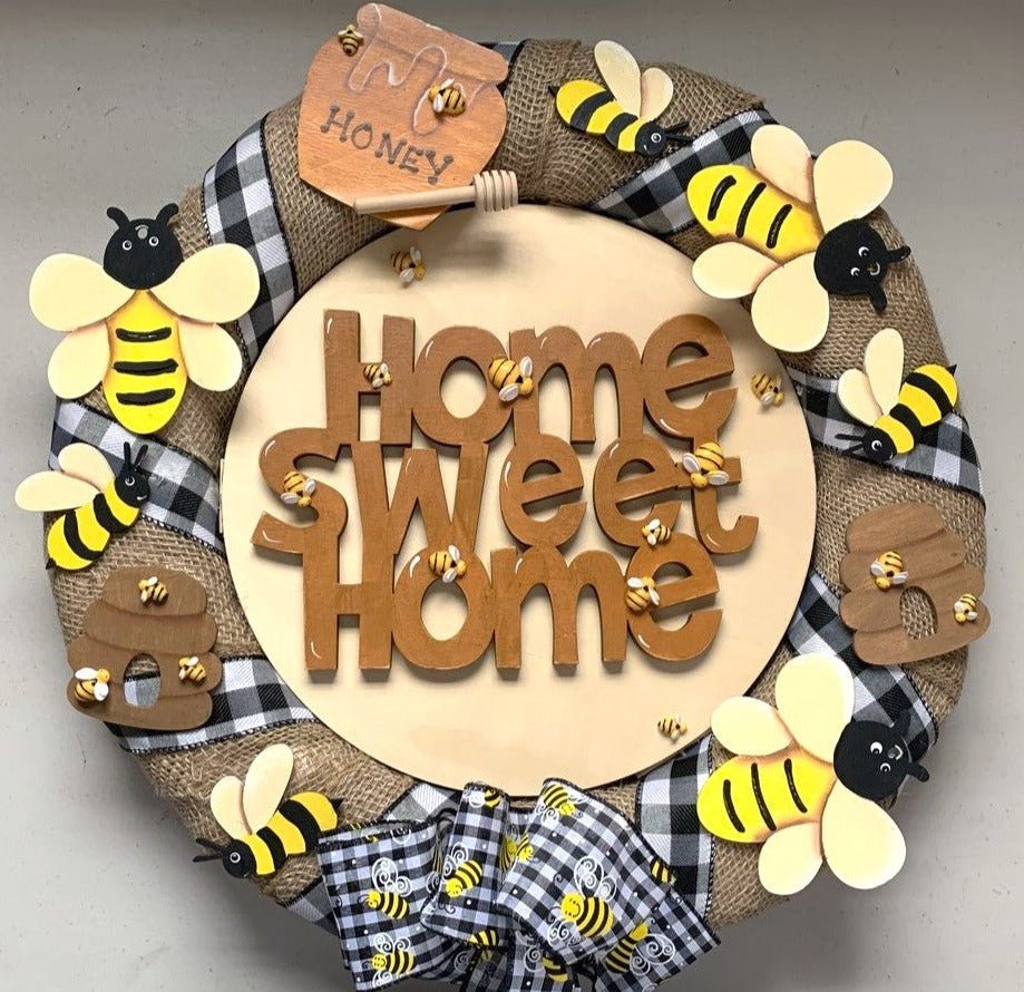 Unfinished Wood Bee Shape | Insect | Animal | Wildlife | Craft Cutout | up to 46" DIY - NameSigns.com