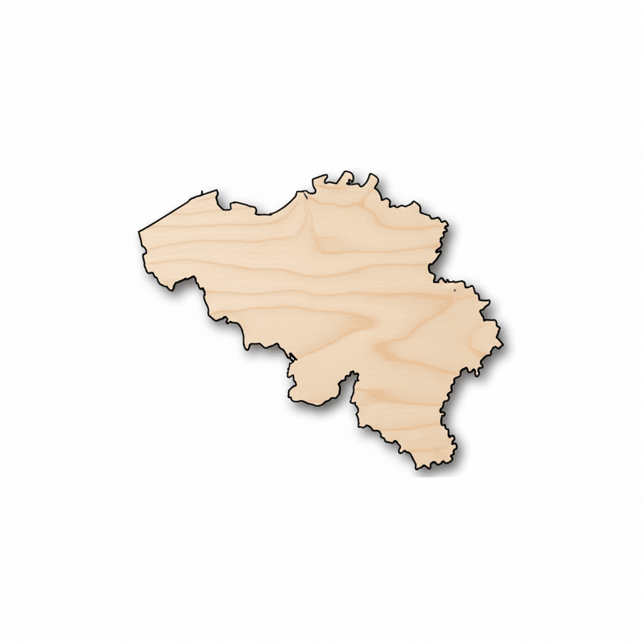 Unfinished Wood Belgium Shape - Country - Craft - up to 46" DIY - NameSigns.com