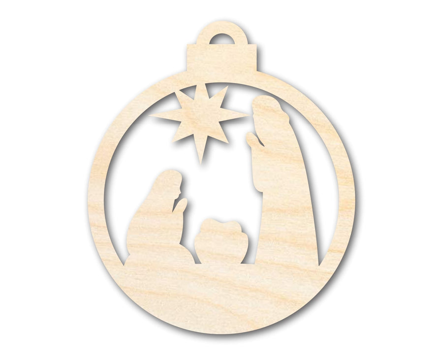 Unfinished Wood Bethlehem Nativity Ornament Shape - Christmas - Craft - up to 46" DIY - NameSigns.com