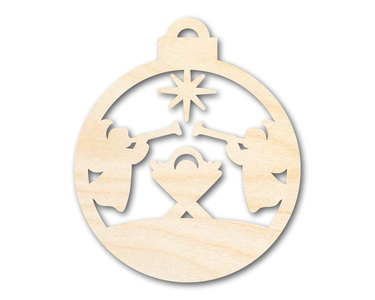 Unfinished Wood Bethlehem Nativity Ornament Shape - Christmas - Craft - up to 46" DIY - NameSigns.com