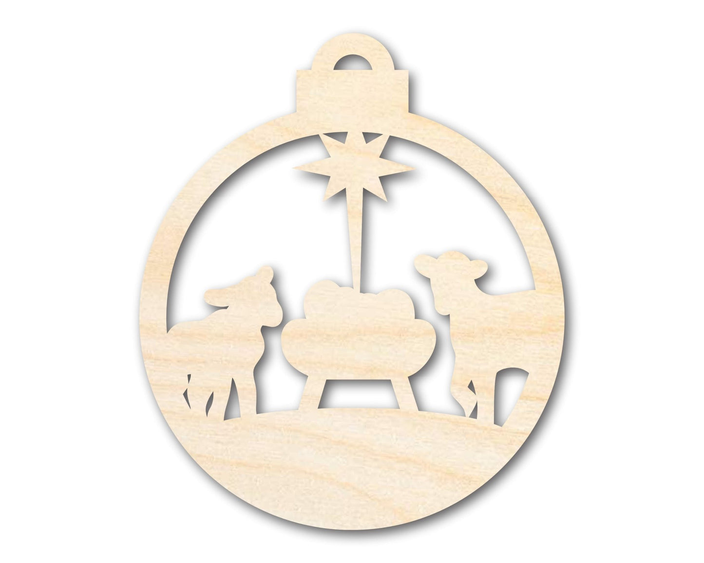 Unfinished Wood Bethlehem Nativity Ornament Shape - Christmas - Craft - up to 46" DIY - NameSigns.com