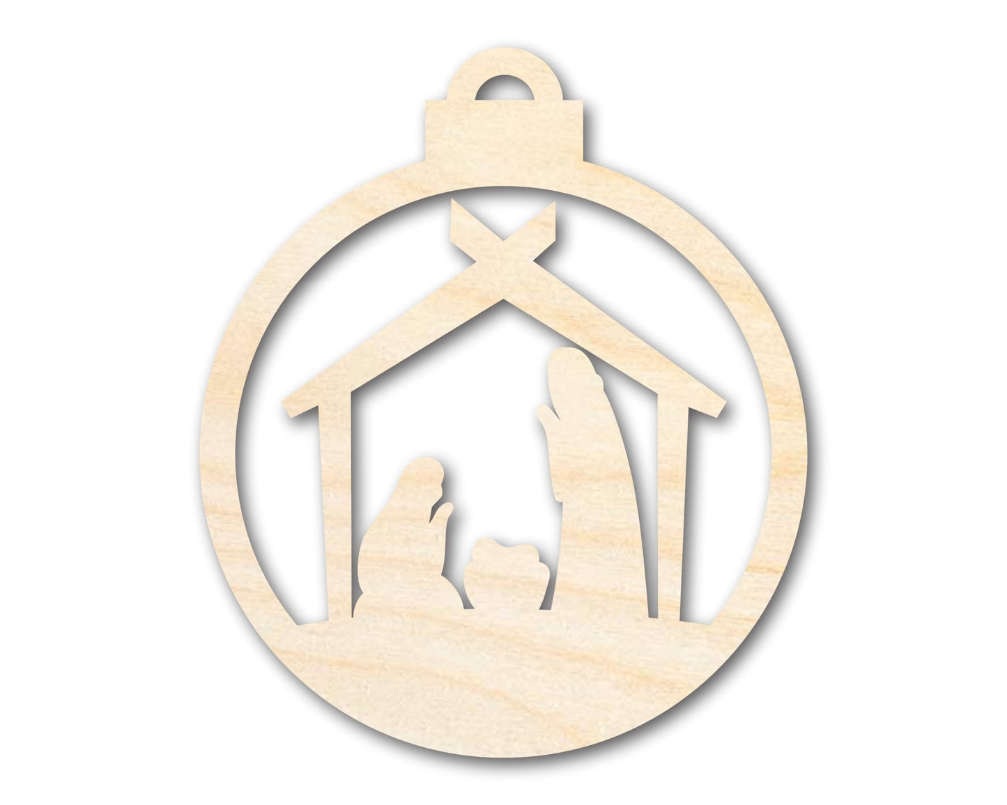 Unfinished Wood Bethlehem Nativity Ornament Shape - Christmas - Craft - up to 46" DIY - NameSigns.com