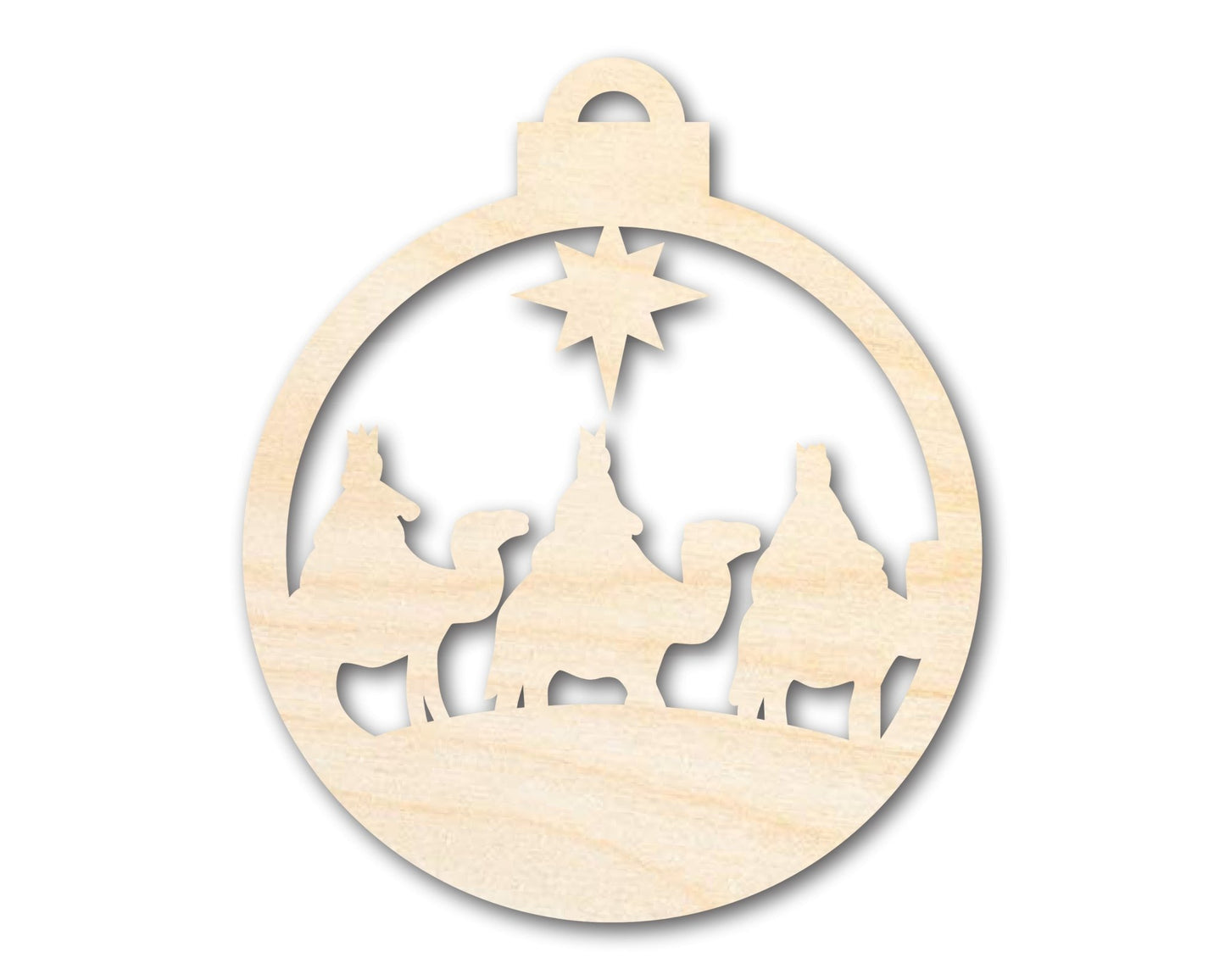 Unfinished Wood Bethlehem Nativity Ornament Shape - Christmas - Craft - up to 46" DIY - NameSigns.com
