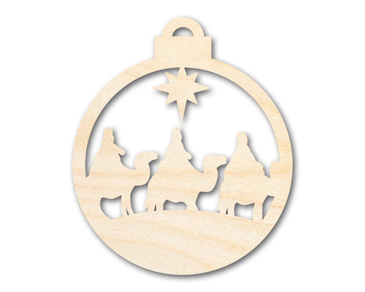 Unfinished Wood Bethlehem Nativity Ornament Shape - Christmas - Craft - up to 46" DIY - NameSigns.com