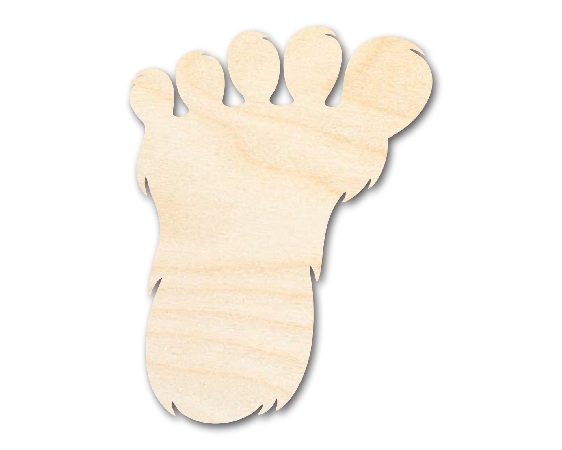 Unfinished Wood Bigfoot Print Shape | DIY Craft Cutout | up to 46" DIY - NameSigns.com