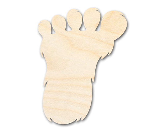 Unfinished Wood Bigfoot Print Shape | DIY Craft Cutout | up to 46" DIY - NameSigns.com
