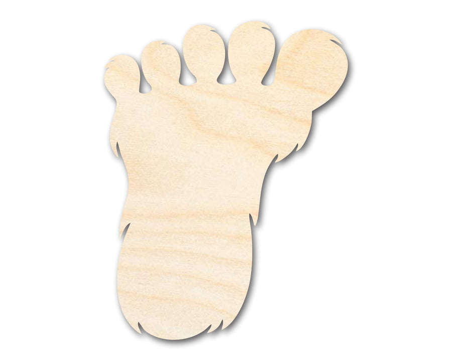 Unfinished Wood Bigfoot Print Shape | DIY Craft Cutout | up to 46" DIY - NameSigns.com