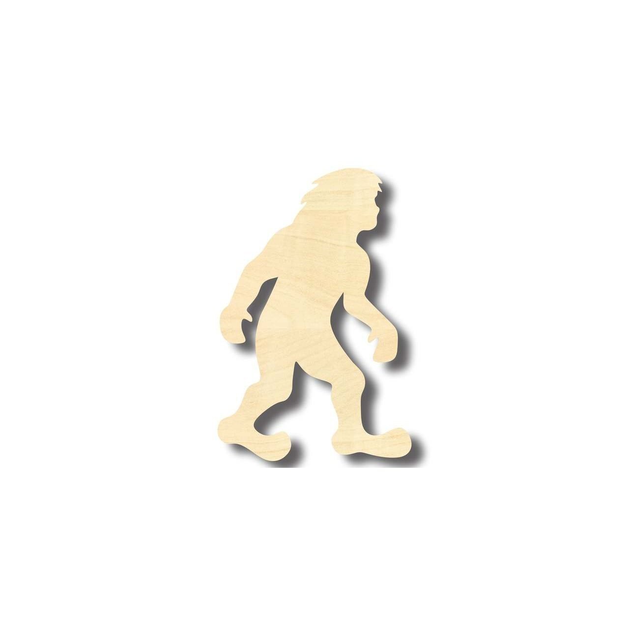 Unfinished Wood Bigfoot Shape - Craft - up to 46" DIY - NameSigns.com
