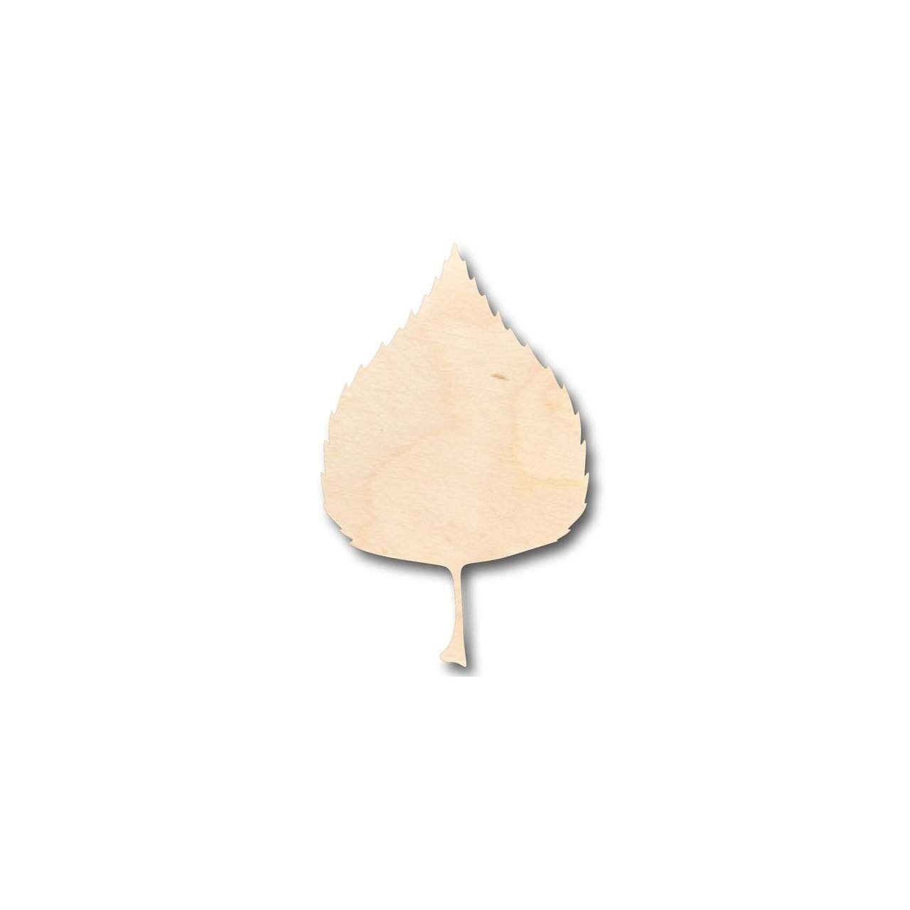 Unfinished Wood Birch Leaf Shape - Fall - Craft - up to 46" DIY - NameSigns.com