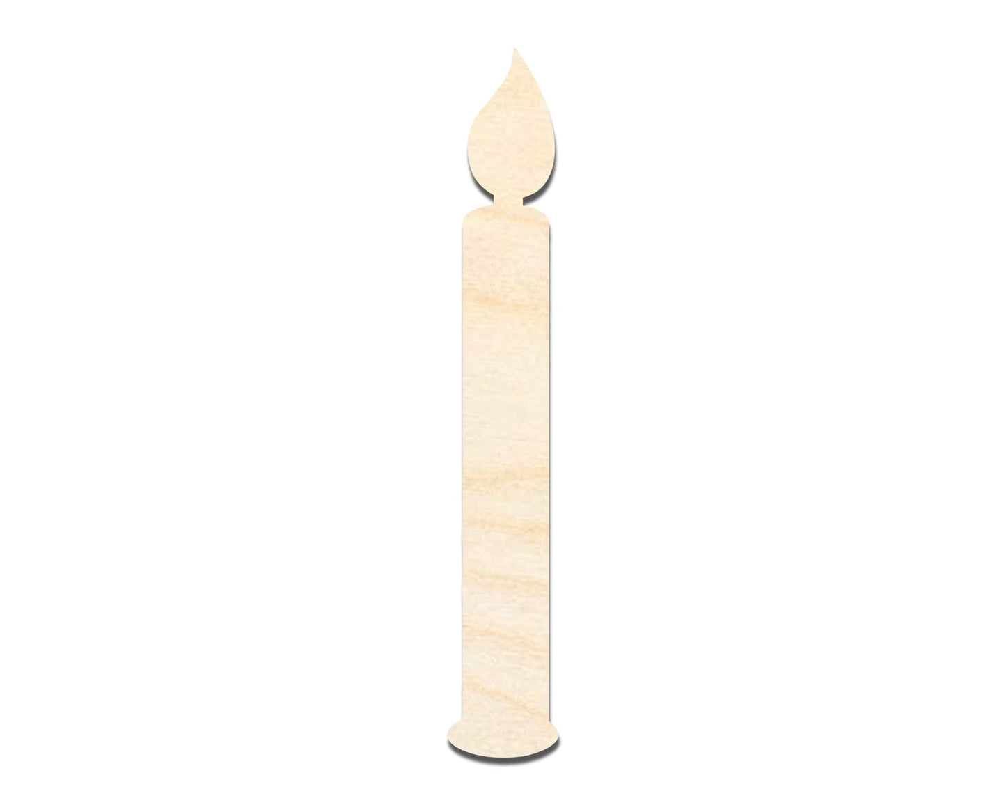 Unfinished Wood Birthday Candle Shape | DIY Craft Cutout | up to 46" DIY - NameSigns.com