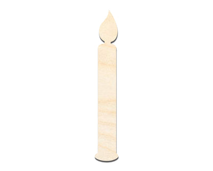 Unfinished Wood Birthday Candle Shape | DIY Craft Cutout | up to 46" DIY - NameSigns.com