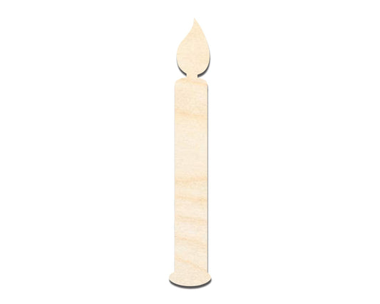 Unfinished Wood Birthday Candle Shape | DIY Craft Cutout | up to 46" DIY - NameSigns.com