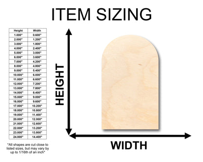 Unfinished Wood Blank Tombstone Shape - Craft - up to 46" DIY - NameSigns.com