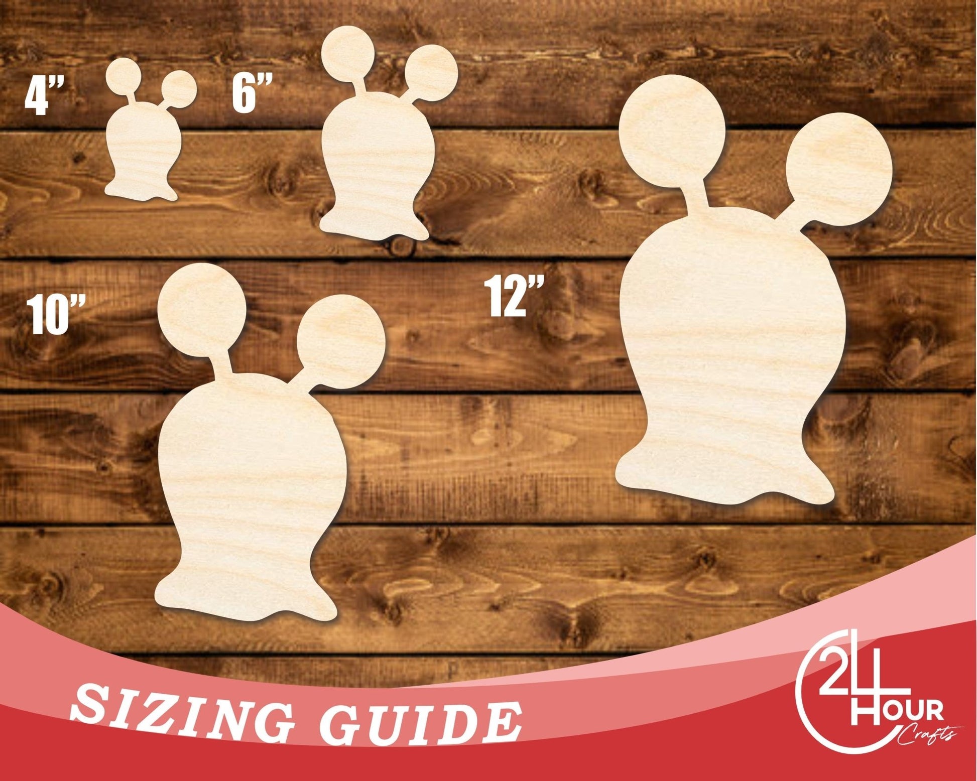 Unfinished Wood Blob Monster Shape | DIY Craft Cutout | up to 46" DIY - NameSigns.com