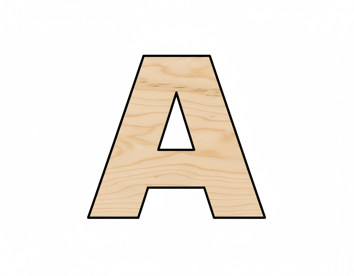 Unfinished Wood Block Letter A - Craft - up to 46" DIY - NameSigns.com