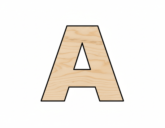 Unfinished Wood Block Letter A - Craft - up to 46" DIY - NameSigns.com