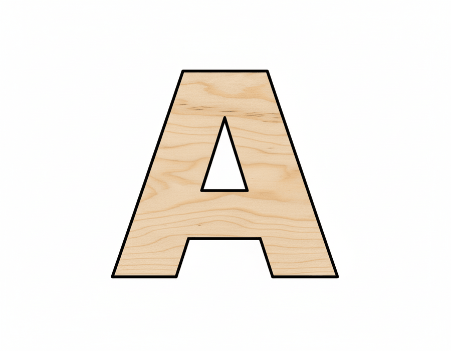 Unfinished Wood Block Letter A - Craft - up to 46" DIY - NameSigns.com