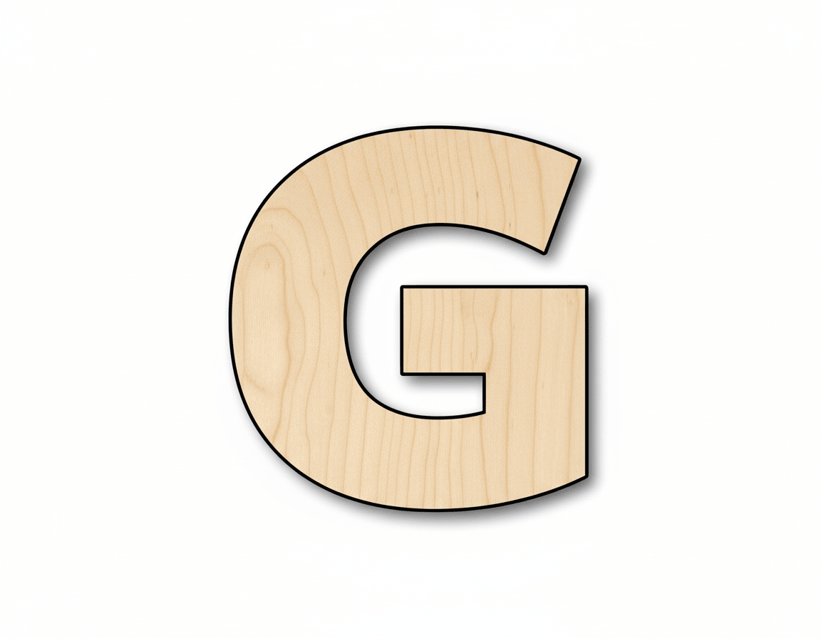 Unfinished Wood Block Letter G - Craft - up to 46" DIY - NameSigns.com