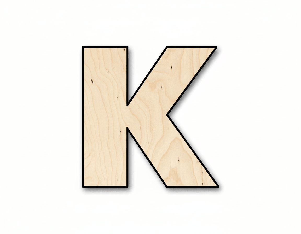Unfinished Wood Block Letter K - Craft - up to 46" DIY - NameSigns.com