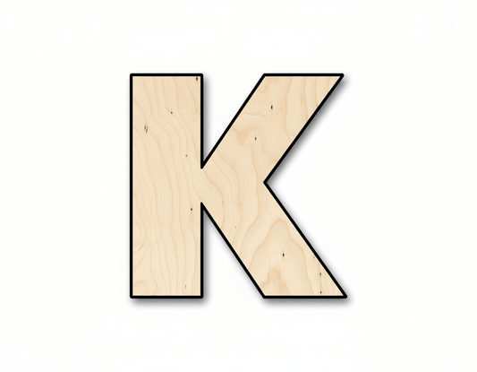 Unfinished Wood Block Letter K - Craft - up to 46" DIY - NameSigns.com
