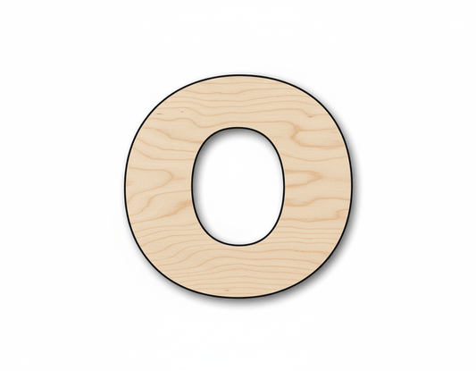 Unfinished Wood Block Letter O - Craft - up to 46" DIY - NameSigns.com