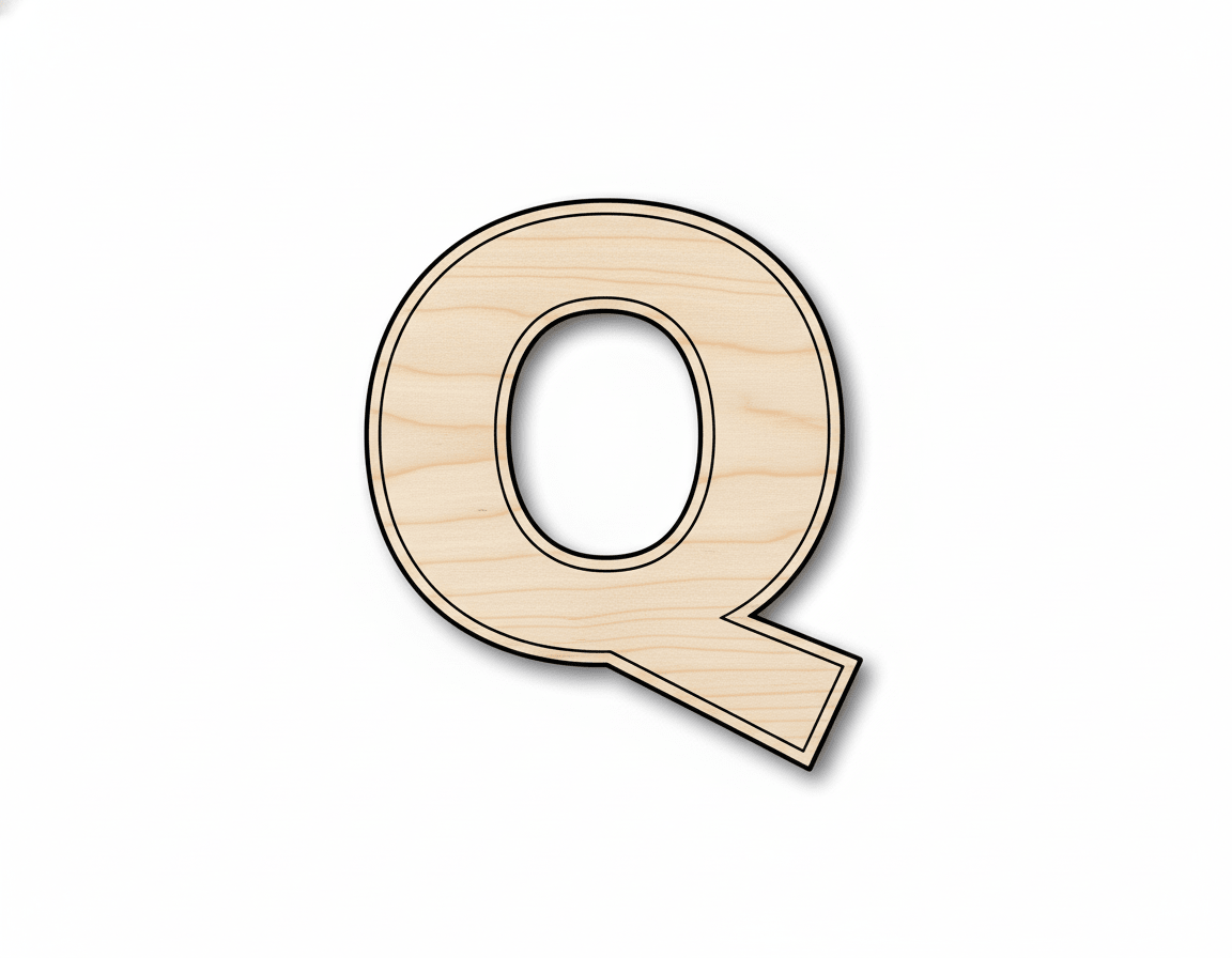 Unfinished Wood Block Letter Q - Craft - up to 46" DIY - NameSigns.com