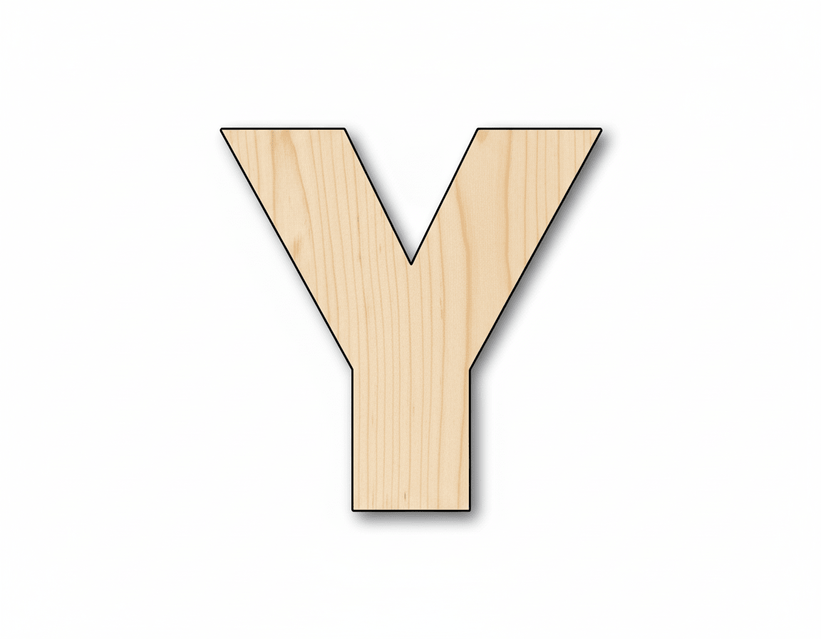 Unfinished Wood Block Letter Y - Craft - up to 46" DIY - NameSigns.com